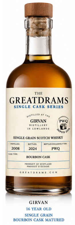 GIRVAN 16 ANS – Single Grain Scotch Whisky