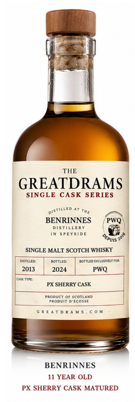BENRINNES 11 ANS – PX SHERRY CASK - Single Malt Scotch Whisky