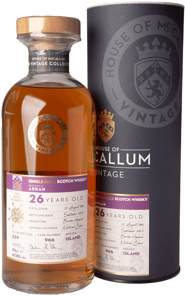 House of McCallum - Vintages - Arran 26 ans Single Cask