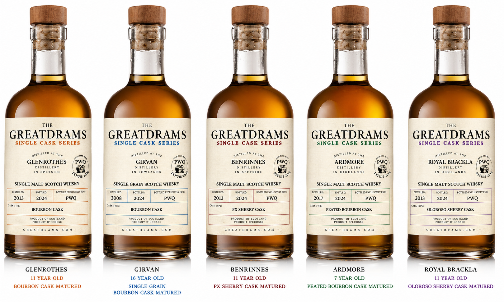 Greatdrams - Cinq à Zéro ... Cinq fûts. Cinq caractères. Zéro compromis.