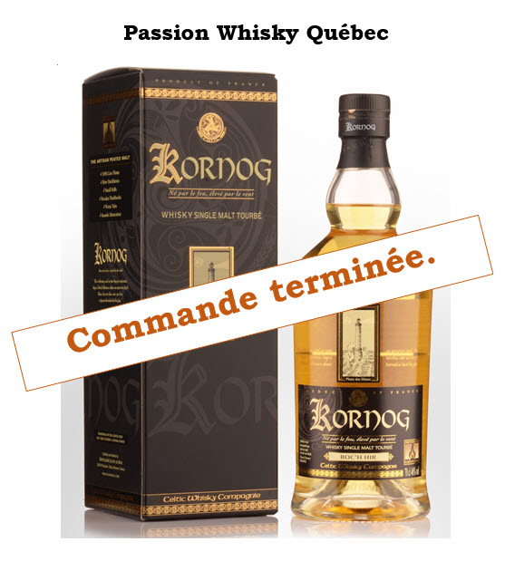Terminé – Kornog Roch Hir Peated Single Malt – de la distillerie Bretonne (France) : Glann ar Mor