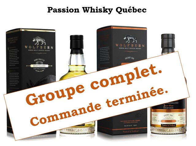 Terminé – 2 groupes pour le Scotch Wolfburn